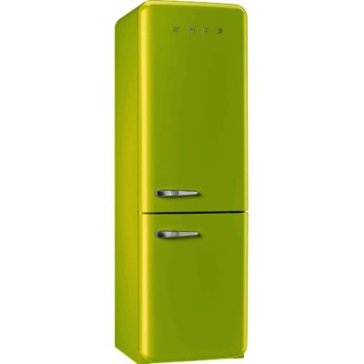 Smeg FAB32RNL 60cm 'Retro Style' Frost Free Fridge Freezer in Lime Green with Right Hand Hinge